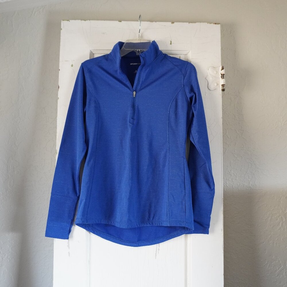 SportTek 1/4 zip fleece lined long sleeve performance top